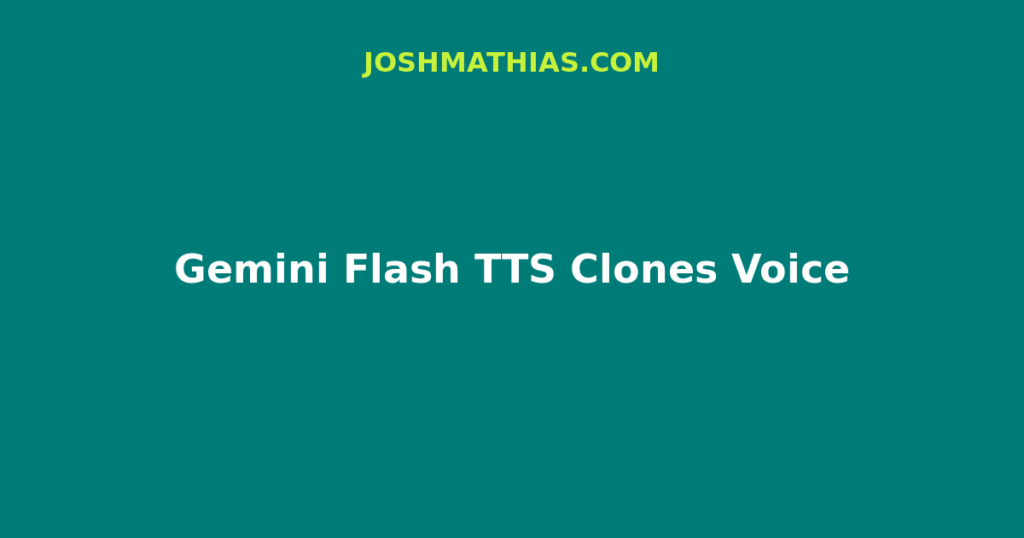 Google Gemini Flash TTS can clone a voice from about 30 seconds of audio. What PR and creator teams should disclose before they ship.