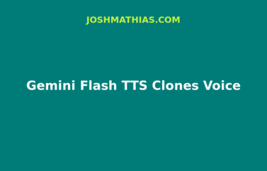 Gemini Flash TTS Clones Voice From Thirty Seconds